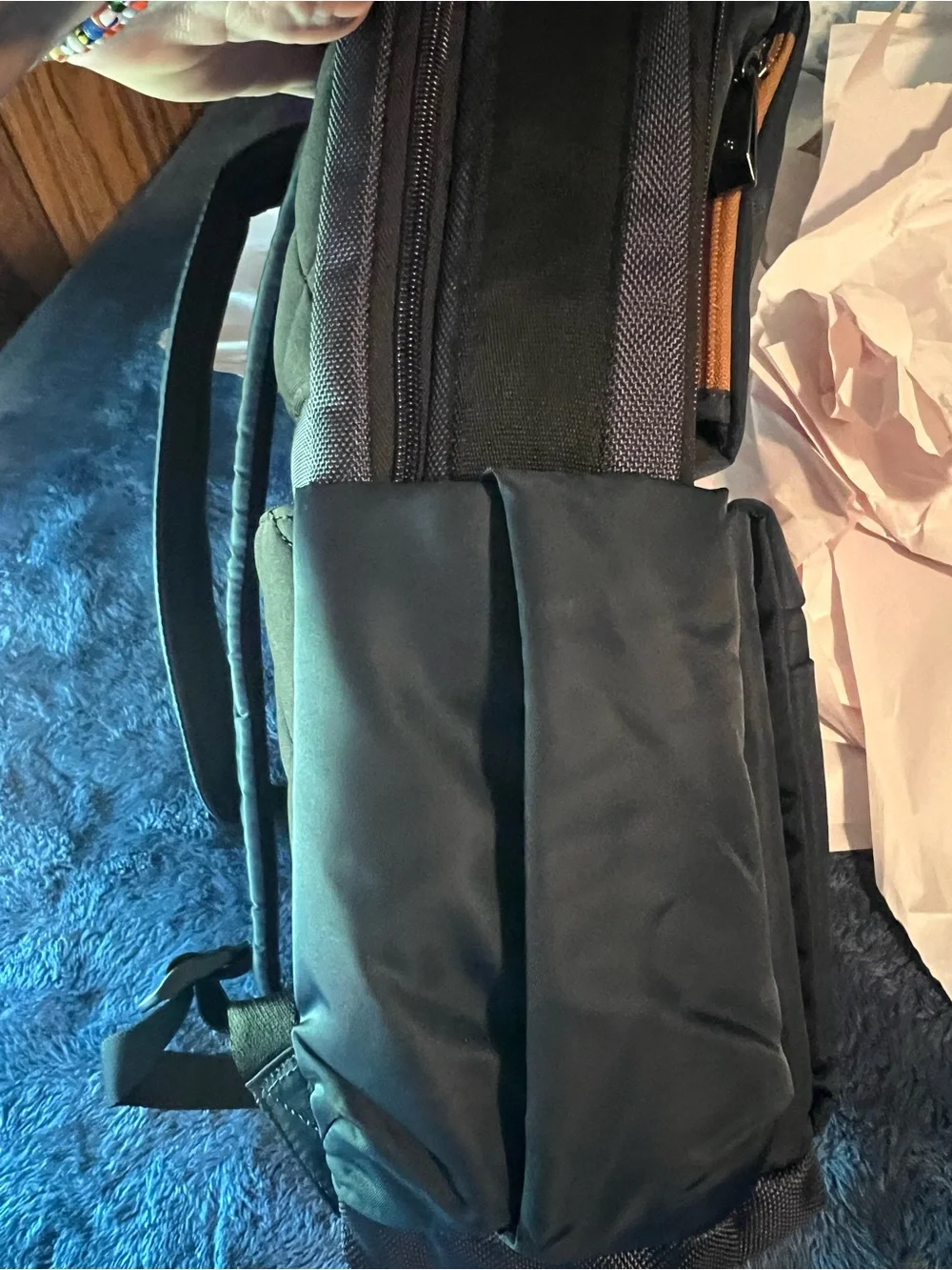 Samsonite Open Road - Navy and Black unisex Backpack with Multiple Zip Pockets